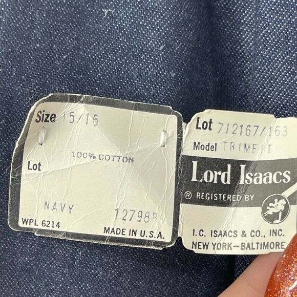 Lord Isaacs Vintage 70s Wide Leg Denim Trouser Jean Pants Junior 15/16 Deadstock - Picture 7 of 8